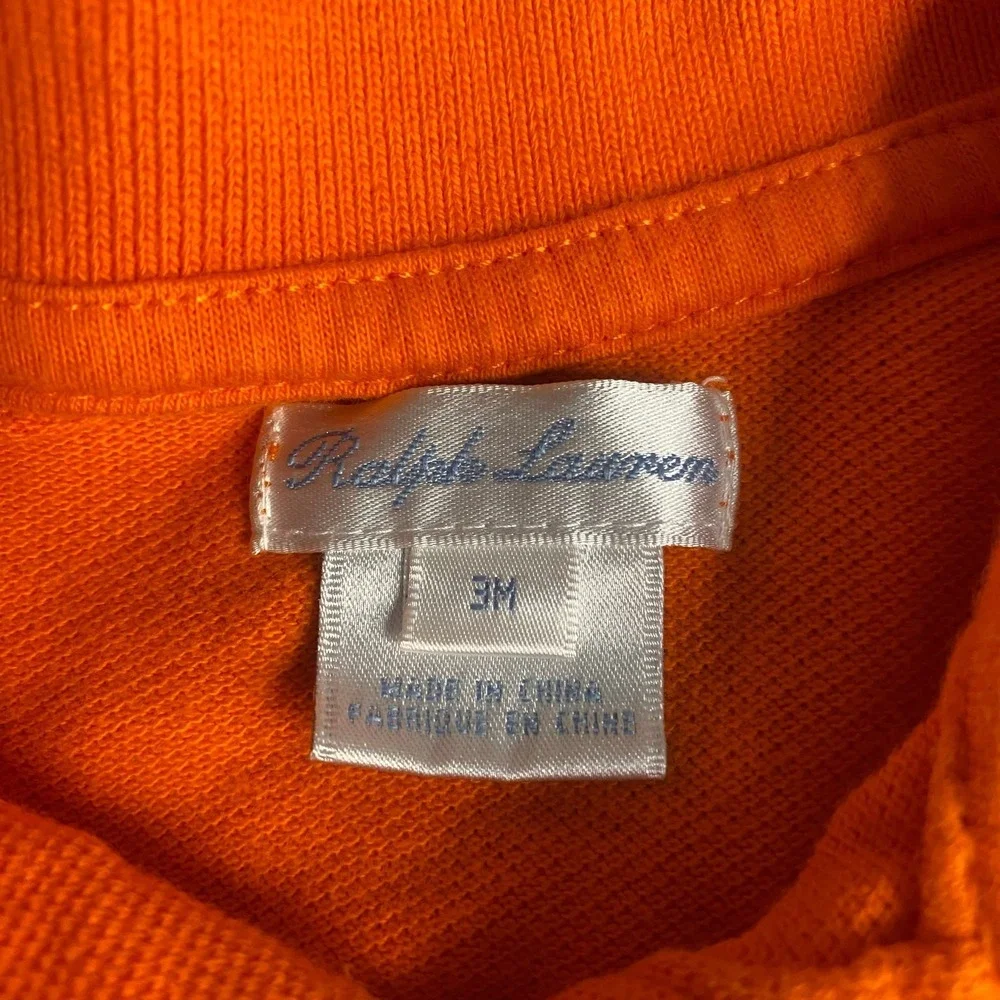 Ralph Lauren orange short sleeve shorts baby‎ boy one piece SIZE 3M